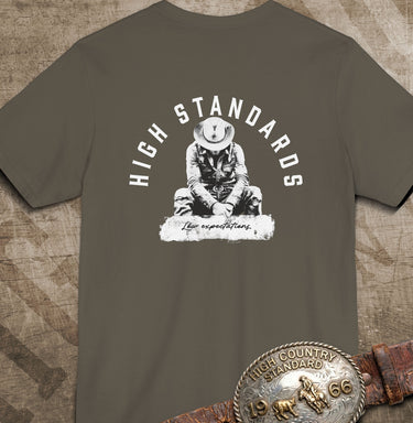 Army The High Low cowboy humor graphic T-shirt by High Country Standard