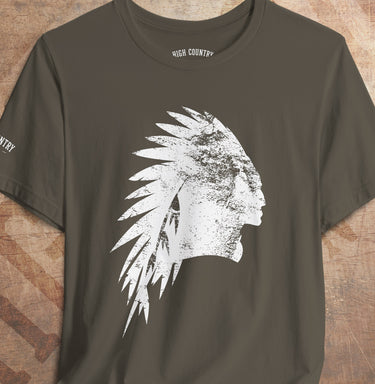 Army Feathered profile Western graphic T-shirt by High Country Standard