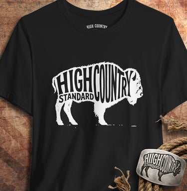 Black Buffalo HCS Western graphic T-shirt by High Country Standard