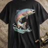 Black Fish Outta Water rainbow trout graphic T-shirt by High Country Standard