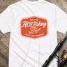 White HCS Fishing Decal sailfish graphic T-shirt by High Country Standard